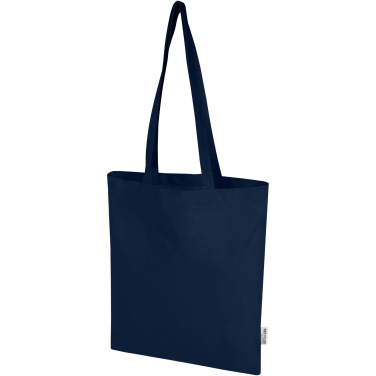 Logotrade promotional product picture of: Madras Blend 140 g/m² GRS recycled cotton tote bag 7L