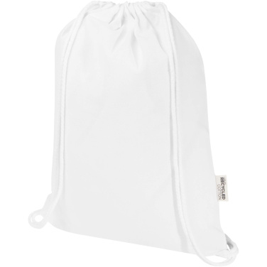 Logo trade promotional product photo of: Oregon Blend 140 g/m² GRS recycled drawstring bag 5L
