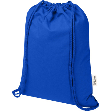 Logotrade promotional products photo of: Oregon Blend 140 g/m² GRS recycled drawstring bag 5L