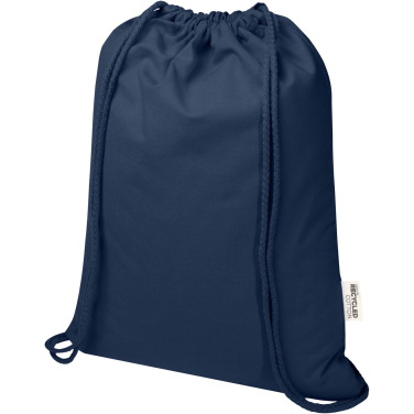 Logo trade promotional gifts picture of: Oregon Blend 140 g/m² GRS recycled drawstring bag 5L