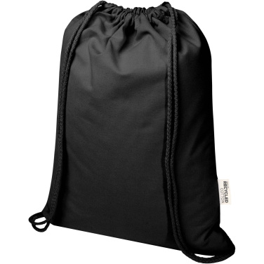 Logo trade corporate gifts picture of: Oregon Blend 140 g/m² GRS recycled drawstring bag 5L