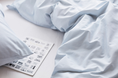 Logo trade corporate gifts image of: VINGA Montgomery premium cotton bed linen, 4 pcs set