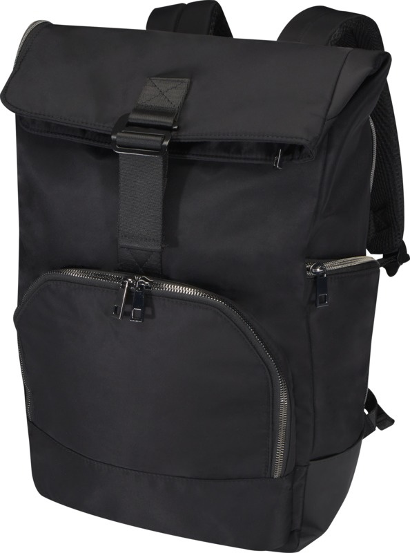 Logo trade promotional gift photo of: Rhine 15” GRS recycled rolltop backpack 18L