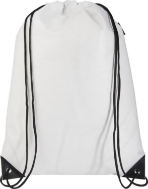 Logo trade corporate gifts picture of: Evergreen GRS recycled non-woven drawstring bag 5L