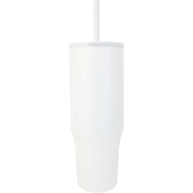 Logo trade promotional merchandise picture of: Brady 900 ml RCS certified insulated tumbler with silicone straw