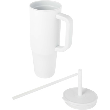 Logotrade advertising products photo of: Brady 900 ml RCS certified insulated tumbler with silicone straw
