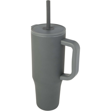 Logotrade promotional gift image of: Brady 900 ml RCS certified insulated tumbler with silicone straw
