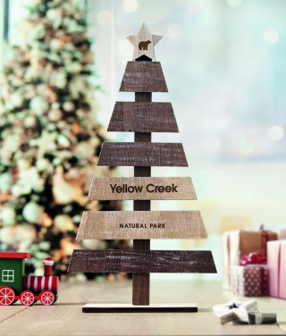 Logo trade business gifts image of: Wooden Christmas tree