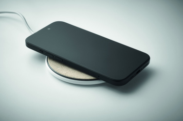 Logo trade promotional merchandise photo of: Cork wireless charger 15W