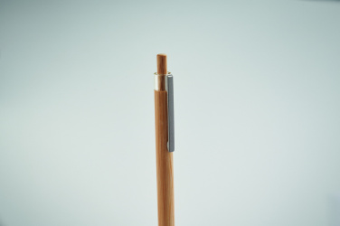 Logo trade promotional merchandise image of: Push button bamboo pen