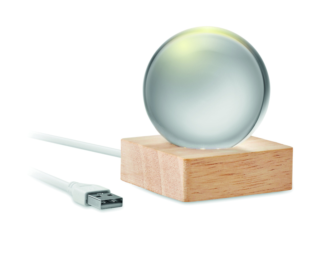 Logo trade promotional item photo of: LED glass ball