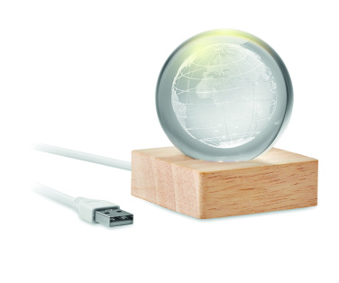 Logo trade promotional giveaway photo of: LED globe glass ball