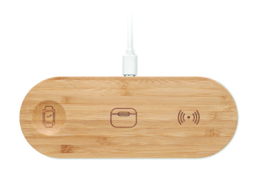 Logo trade business gifts image of: 3 in 1 15W wireless charger