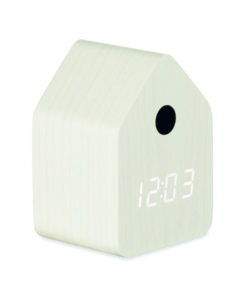 Logo trade promotional giveaways picture of: MDF cuckoo alarm clock
