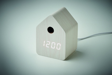 Logo trade promotional gift photo of: MDF cuckoo alarm clock