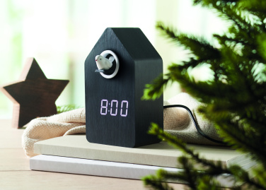 Logo trade promotional merchandise image of: MDF cuckoo alarm clock
