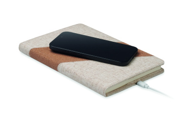 Logo trade advertising products image of: A5 notebook with 15W charger