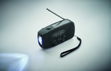 Logo trade promotional item photo of: Portable radio with LED torch