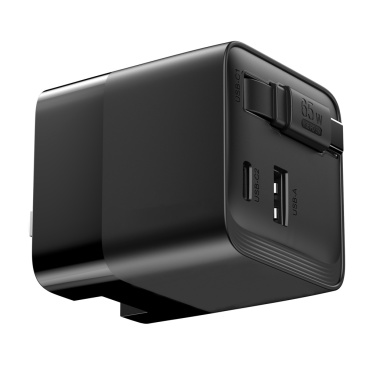 Logo trade promotional merchandise image of: Urban Vitamin Mendocino 65W GaN charger retractable cable