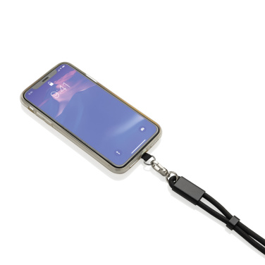 Logotrade promotional products photo of: LoopAmp RCS RPET adjustable phone wrist strap 60W cable