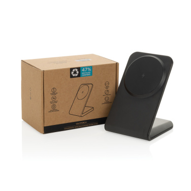 Logo trade promotional giveaways picture of: VoltPerch RCS recycled plastic 15W magnetic wireless charger