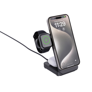 Logotrade promotional item image of: Urban Vitamin Arcadia RCS rplastic 15W 3in1 magnetic charger