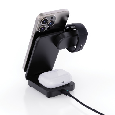 Logo trade advertising products image of: Urban Vitamin Arcadia RCS rplastic 15W 3in1 magnetic charger