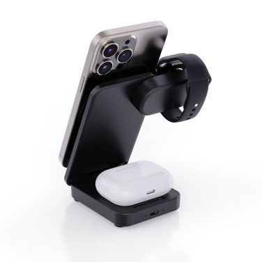 Logo trade corporate gifts image of: Urban Vitamin Arcadia RCS rplastic 15W 3in1 magnetic charger