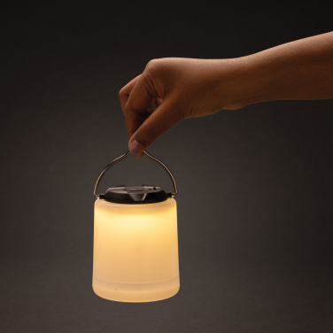 Logo trade business gift photo of: Limio RCS recycled plastic portable re-chargeable table lamp