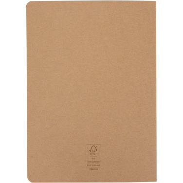 Logo trade promotional giveaway photo of: Slyk A5 kraft cahier notebook with dotted pages