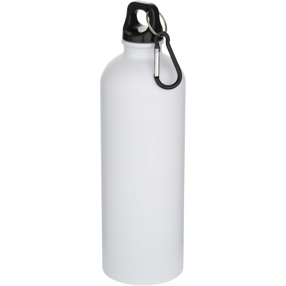 Logo trade promotional merchandise image of: Oregon 750 ml matte RCS recycled single wall stainless steel water bottle with carabiner
