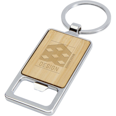 Logotrade promotional giveaway picture of: Snapper bamboo keychain with bottle opener