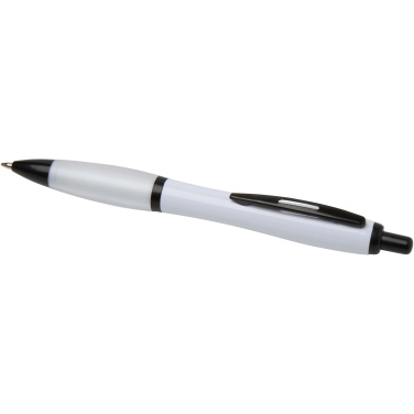 Logo trade promotional items picture of: Nash recycled plastic ballpoint pen with black trims (black ink)