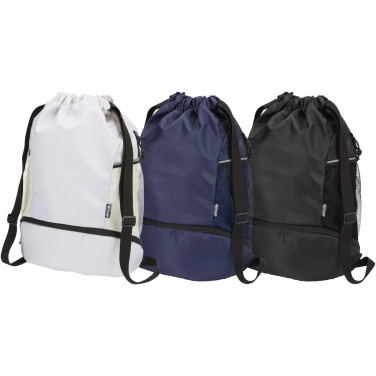 Logo trade promotional gifts picture of: Nomad GRS recycled sports drawstring bag with bottom compartment 18L