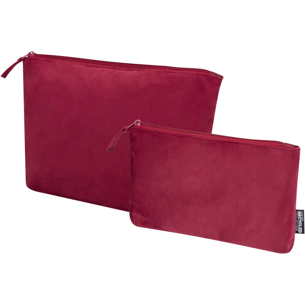 Logo trade promotional products picture of: Swift GRS recycled velvet toiletry bag set