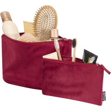 Logotrade promotional giveaway image of: Swift GRS recycled velvet toiletry bag set