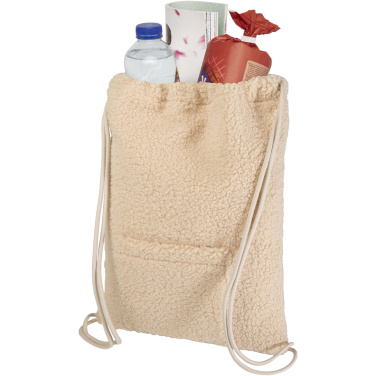 Logotrade advertising products photo of: Bear GRS recycled sherpa drawstring backpack 9L