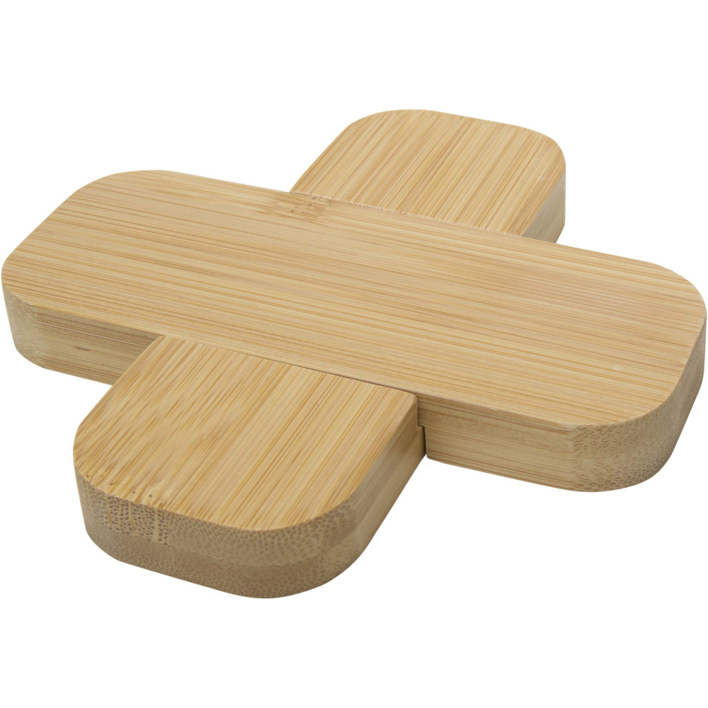 Logo trade corporate gifts picture of: Croc bamboo trivet - small