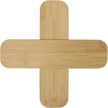 Logo trade promotional merchandise picture of: Croc bamboo trivet - large