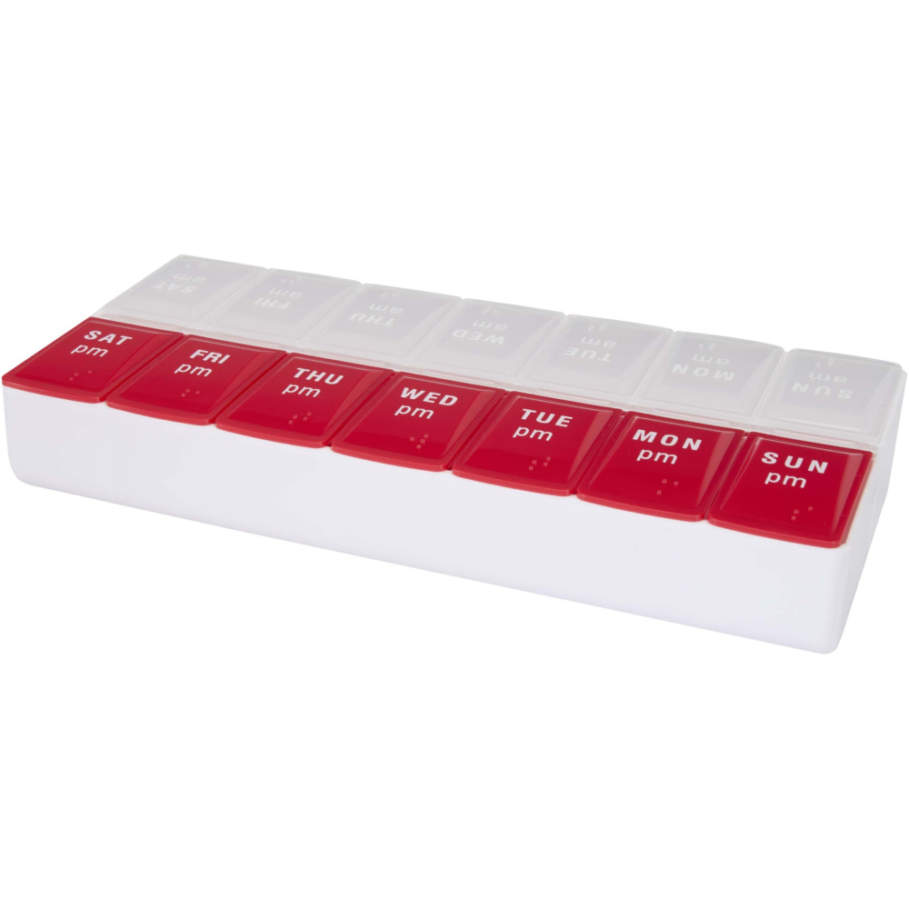 Logo trade promotional merchandise picture of: Cycle 7-day AM/PM multi-vitamin organiser