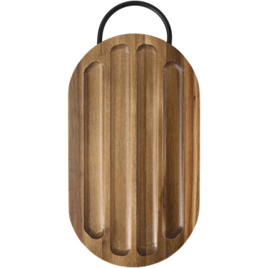 Logotrade promotional giveaway image of: Prestige acacia wood chopping board with bread knife