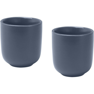 Logo trade promotional gifts picture of: Male 90 ml ceramic espresso cups - set of 2