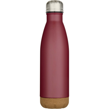 Logo trade advertising product photo of: Cove 500 ml double wall vacuum insulated stainless steel water bottle with cork details