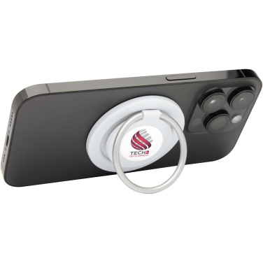 Logo trade promotional items image of: Albali recycled plastic magnetic phone holder with ring stand