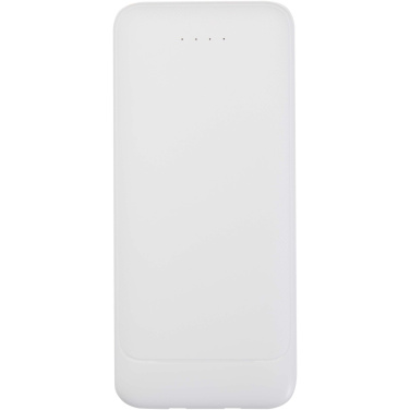 Logotrade promotional gift image of: Adhil 10.000 mAh 10W recycled plastic power bank with 2 built-in cables