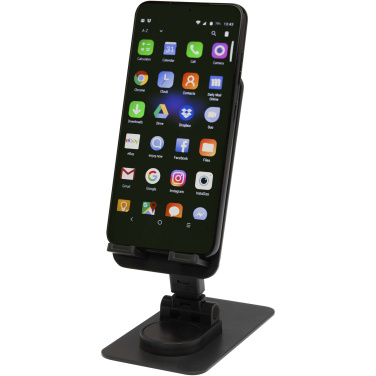 Logotrade promotional items photo of: Alhena recycled plastic foldeable phone holder with metal desk stand