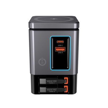 Logo trade promotional merchandise image of: Urban Vitamin Sacramento 105W GAN charger+retractable cables