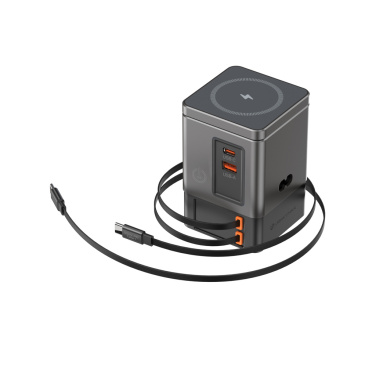 Logo trade promotional merchandise photo of: Urban Vitamin Sacramento 105W GAN charger+retractable cables