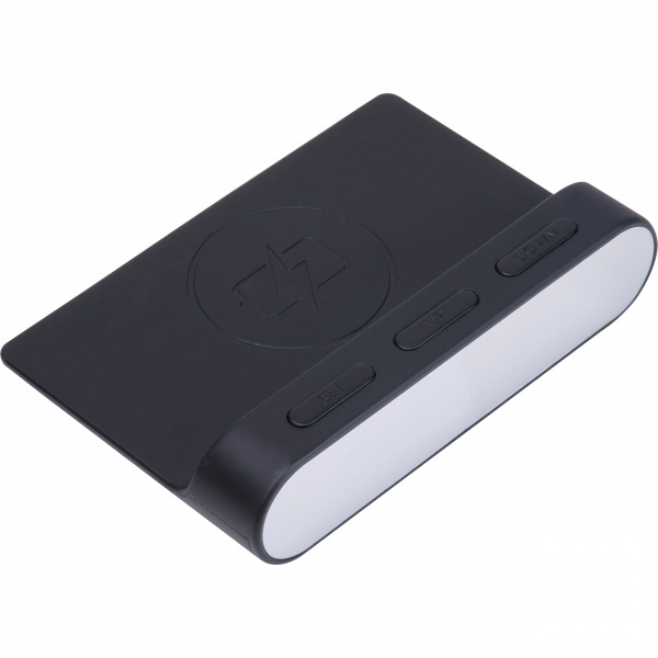 Logo trade advertising products image of: Alarm Clock and Wireless Charger ADELAIDE