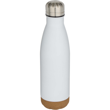 Logo trade advertising products image of: Cove 500 ml double wall vacuum insulated stainless steel water bottle with cork details